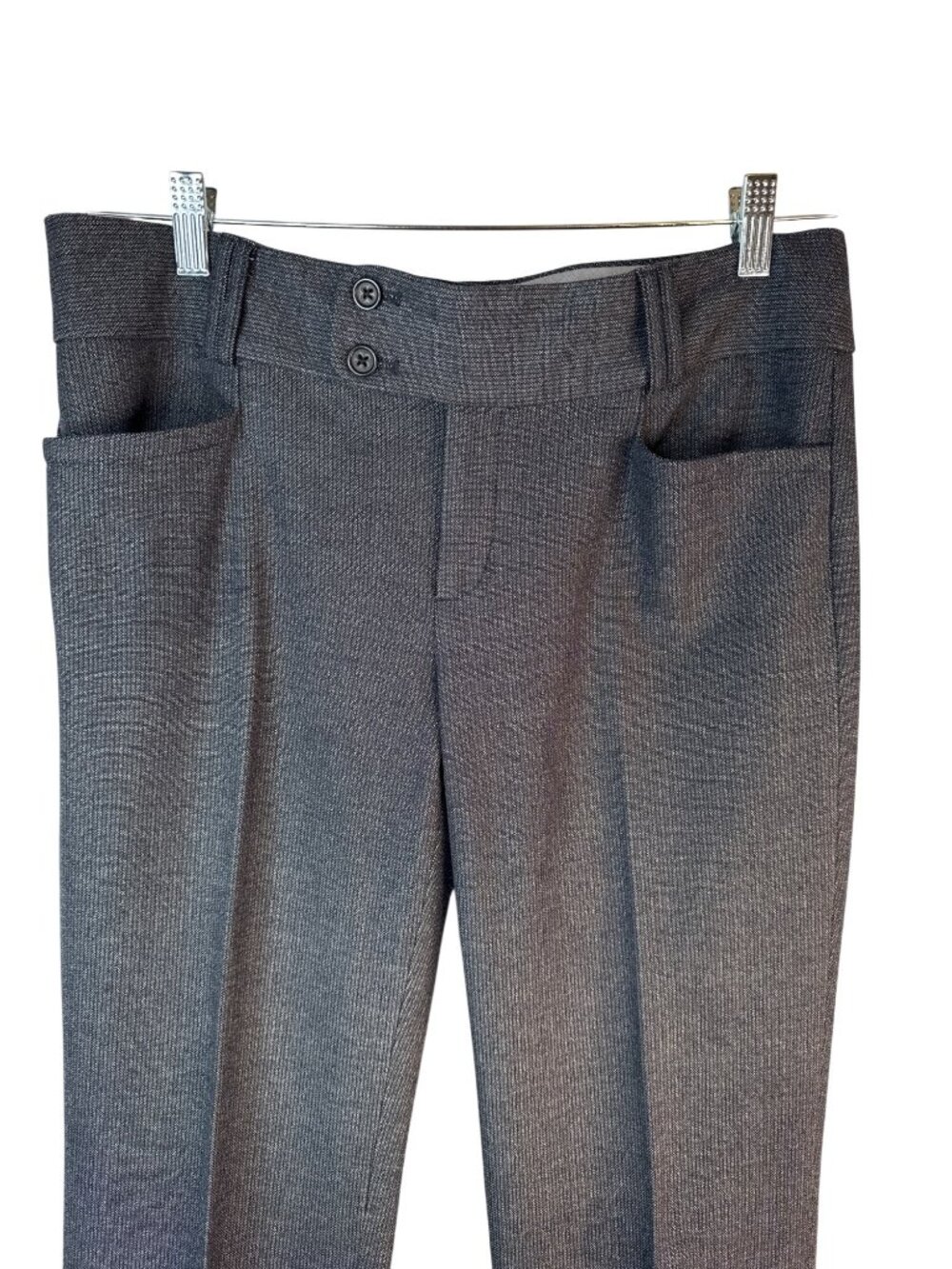 Banana Republic Size 10 Womens Sloan Fit Gray Stretch Dress Pants - Picture 5 of 14